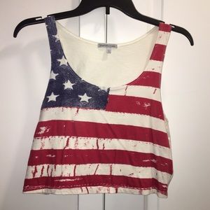 American flag cropped tank